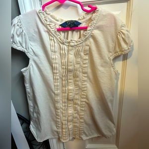 *4/$20* Ralph Lauren Cream top size girls medium (8-10)